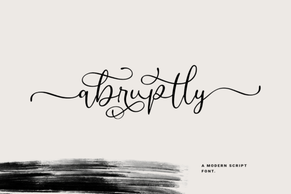Abruptly: A Bold Script for Designers