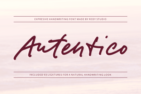 Autentico: A Handwritten Font for Web Design